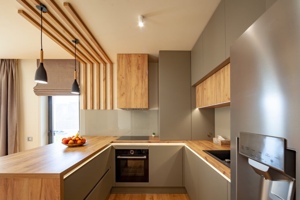 Kitchen with Wood Cabinets